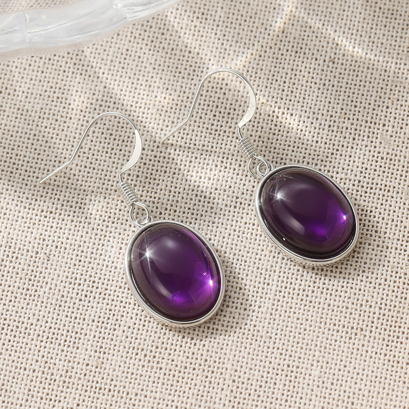 Women's Elegant Minimalist Oval Teardrop Copper Earrings